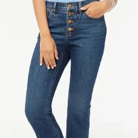 J. Crew Factory Tall flare crop jean in all-day stretch - Picture 1 of 4
